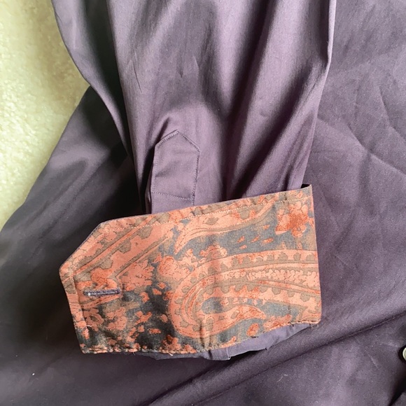 Men’s Large J Hilburn Button Down Midnight Purple - Picture 3 of 6